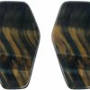 blue palm jewelry Pair Of Natural Blue Tiger Eye Coffin Stone Saddle Plug Double Flare Ear Lobe Plugs E591 Body Piercing Plugs