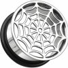 WildKlass Jewelry Spider Web Hollow Steel Single Flared Wildklass Ear Gauge Plug (Sold As Pairs) Body Piercing Plugs