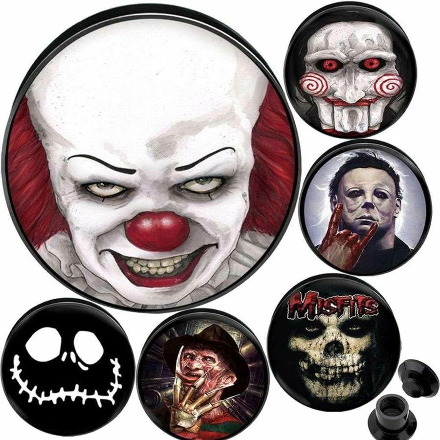 MoDTanOiz - Flesh tunnels Modtanoiz - Flesh Tunnels Screw On Fit Ear Gauge Plug Size Available 2G (6Mm) To 1 3/16\" (30Mm)(1 Pair Or 5 Pairs) Choose Style A>B>C>D>E Or F Body Piercing Plugs