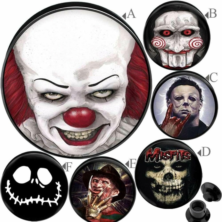 MoDTanOiz - Flesh tunnels Modtanoiz - Flesh Tunnels Screw On Fit Ear Gauge Plug Size Available 2G (6Mm) To 1 3/16\" (30Mm)(1 Pair Or 5 Pairs) Choose Style A>B>C>D>E Or F Body Piercing Plugs