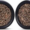 PUNKYOUTH 2Pcs Wood Ear Gauges Saddle Plugs Double Flared Tunnels For Stretched Ears Propitious Clouds Expander Body Piercing Jewelry 0G To 1 Inch Body Piercing Plugs