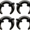 Zaya Body Jewelry Zaya Body Jewelry 6G 8G 10G 12G Black Steel Pinchers For Ears Septum Horseshoe Gauges Body Piercing Plugs