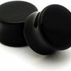 Mystic Metals Body Jewelry Mystic Metals Body Jewelry Black Agate Stone Plugs - 0G - 8Mm - Sold As A Pair Body Piercing Plugs