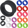 MoDTanOiz Gauges Silicone Rubber Ear Gauge Gauges Ears Plug Tunnel Earring Double Flared 6Mm - 30Mm (Pair) Body Piercing Plugs