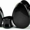 Mystic Metals Body Jewelry Mystic Metals Body Jewelry Black Onyx Stone Teardrop Plugs - Sold As A Pair Body Piercing Plugs