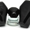 Mystic Metals Body Jewelry Pair Of Black Coffin Glass Double Flared Plugs (Pg-594) Body Piercing Plugs