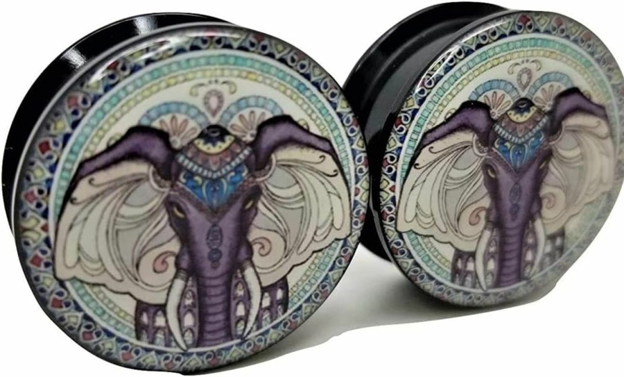 Pierced Republic Pierced Republic Elephant Ear Plugs - Acrylic Screw-On - 10 Sizes Pair* Body Piercing Plugs