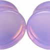 Generic Pair Of Lavender Opalite Stone Double Flare Plugs (Stn-725) Body Piercing Plugs