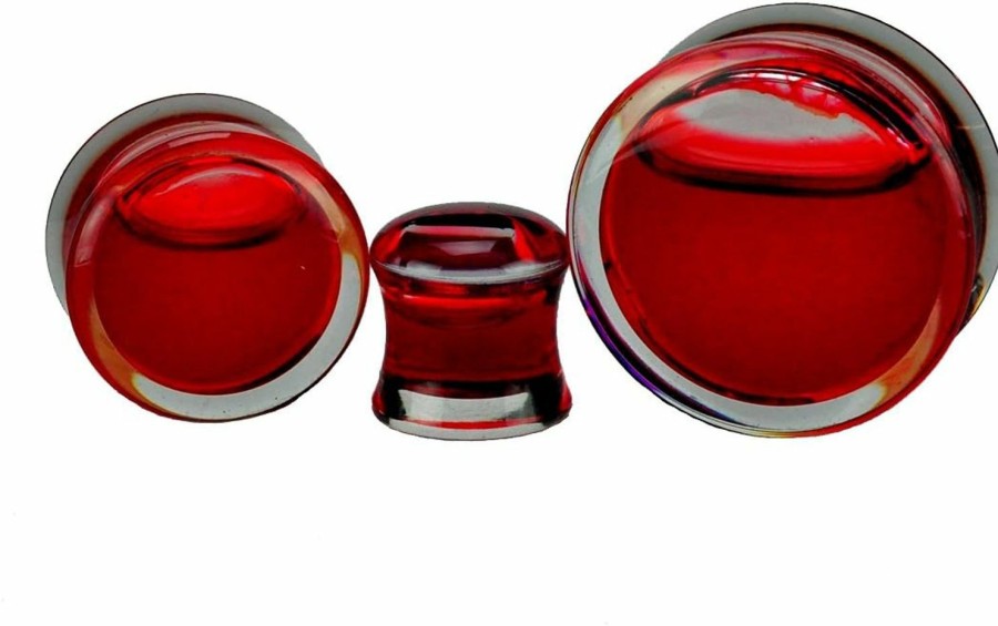 Mystic Metals Body Jewelry Mystic Metals Body Jewelry Acrylic Fake Blood Filled Double Flared Plugs (Pa-409) - Sold As A Pair Body Piercing Plugs