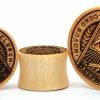 Mystic Metals Body Jewelry Pair Of Laser Engraved Crocodile Wood All Seeing Eye Plugs (Pw-264) Body Piercing Plugs