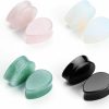 CABBE KALLO Cabbe Kallo Natural Stone Ear Plug Stretching Gauges Kit, 8Pcs Mixed 6G-16G Drop-Shaped Ear Gauges Plugs Uni Earrings Body Piercing Jewelry Body Piercing Plugs