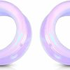 So Scene Lavender Opalite Hollow Glass Ear Plug Gauges Soscene Body Piercing Plugs