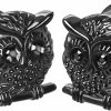 DEWGEM Screw Ear Gauges Plugs For Men Owl Ear Plugs And Tunnels For Women Size 0G 00G Ear Plugs Gauges Black Skull Ear Saddles Size 0 Gauge To 5/8 Inch Stainless Steel Ear Gauges Body Piercing Plugs