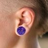 blue palm jewelry Blue Palm Jewelry Pairs Of Purple Agate Dragon Vein Stone Double Flare Plugs Ears Gauge 2 Ga To 1 Inch E598 Body Piercing Plugs