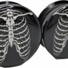 Pierced Republic Pierced Republic Rib Cage Ear Plugs - Acrylic Screw-On - 10 Sizes Pair* Body Piercing Plugs