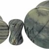 Mystic Metals Body Jewelry Pair Of Black Net Jasper Stone Double Flare Plugs (Stn-730) Body Piercing Plugs