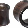 ZS Zs Black Wood Tunnel Gauges Stretcher Expander Brown Ear Gauges Plugged Ears Wood Plugs Ear Stretching Kit Ear Plugs Tunnel Sandalwood Body Piercing Plugs