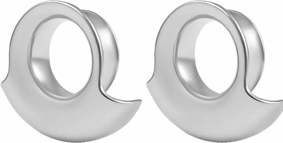 VERAMI 2Pcs Ear Plugs Gauges Ear Tunels For Stretched Ears Hypoallergenic 316L Stainless Steel Ear Cuff Tunels 8Mm-25Mm (0G-1") Body Piercing Jewelry For Women Men Body Piercing Plugs