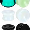 Stuppendux Stuppendux 3Style 6Pcs Concave Natural Stone Double Flared Ear Tunnels Plugs Gauges Stretcher Expander Kit For Men Women 8G To 5/8 '' Body Piercing Plugs