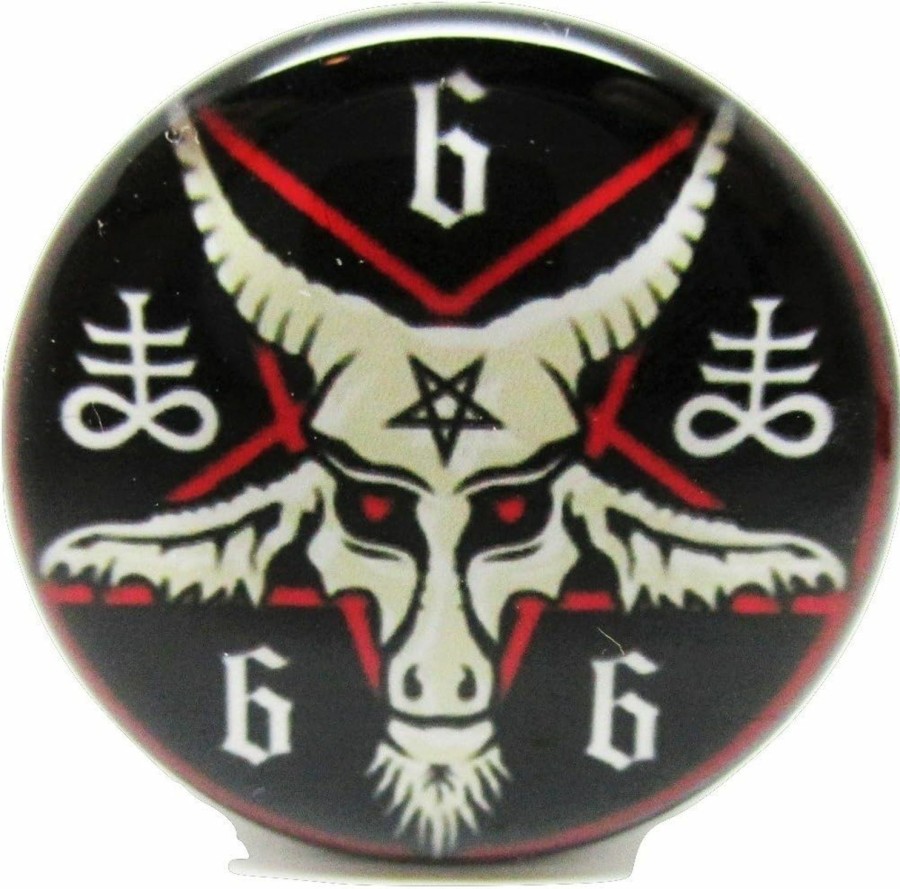 Unknown Pair* 666 Baphomet Pentagram Ear Plugs - Acrylic Screw-On - 10 Sizes (2 Gauge (6Mm)) Body Piercing Plugs