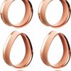 Casvort Casvort 4 Pcs 8Mm-30Mm Hypoallergenic 316 Stainless Steel Round Teardrop Double Flared Ear Gauges Plugs Ear Tunnels Saddle Plugs Body Piercing Jewelry Body Piercing Plugs