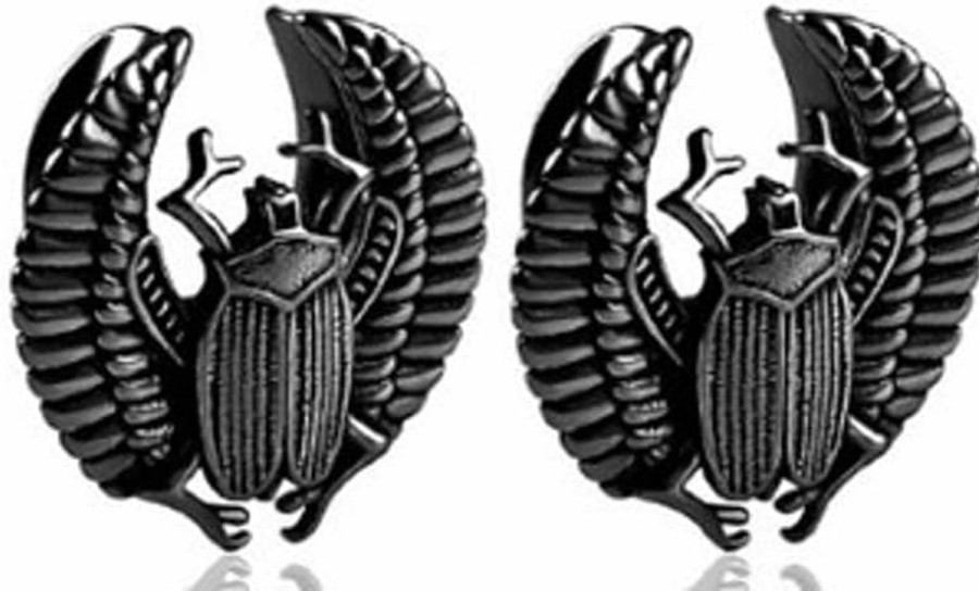 So Scene Winged Scarab Beetle Saddle Spreader Ear Plug Ear Gauge Body Piercing Plugs