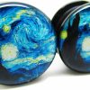 Pierced Republic Pierced Republic A Starry Night Ear Plugs - Acrylic Screw-On - New - 14 Sizes - Pair Body Piercing Plugs