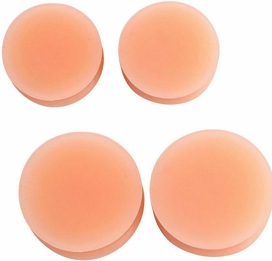 FM FM42 Fm Fm42 1-4 Pairs Of Flesh Skin Colored Silicone Ear Plugs Hiding Hide Hider Retainer 3Mm-30Mm Body Piercing Plugs