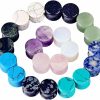 Oyaface Oyaface 22 Pcs Mixed Stone Ear Plugs Kit Stretching Earrings Gauges Set Saddle Double Flare Expander Tunnels For Men Women Earrings Body Piercing Jewelry Body Piercing Plugs