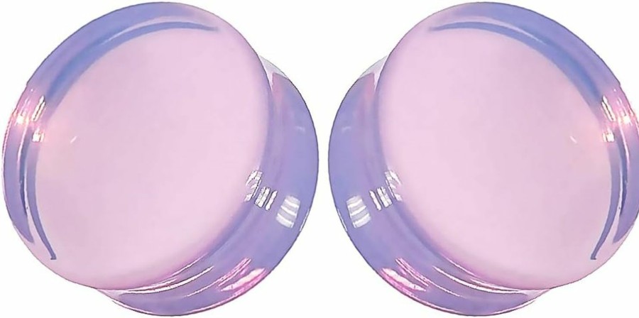 So Scene Lavender Opalite Glass Ear Plug Gauges Soscene Body Piercing Plugs