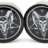 Mystic Metals Body Jewelry Mystic Metals Body Jewelry Large Gauge Baphomet Pentagram Style 2 Picture Plugs - Sold As A Pair Body Piercing Plugs