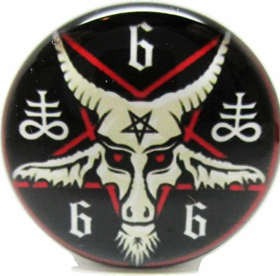 Unknown Pair* 666 Baphomet Pentagram Ear Plugs - Acrylic Screw-On - 10 Sizes (1\" (25Mm)) Body Piercing Plugs