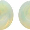 Mystic Metals Body Jewelry Pair Of Double Flare Opalite Stone Saddle Spreaders (Stn-674) Body Piercing Plugs